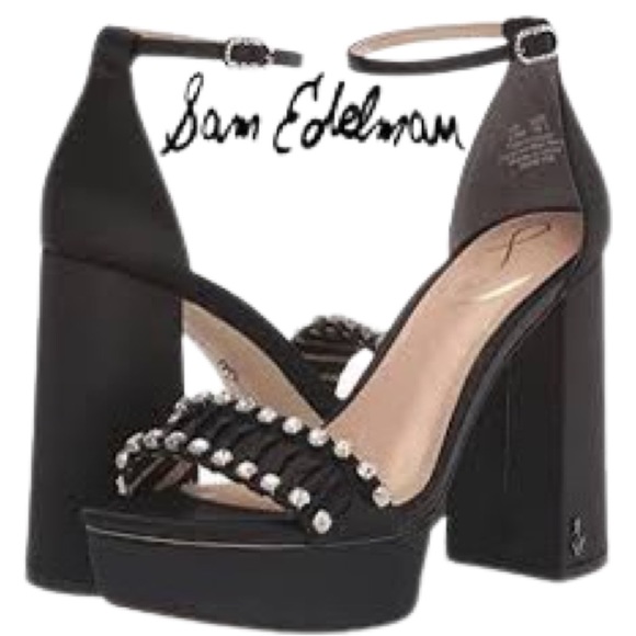 NWOB $188 Sam Edelman Ninette Rhinestone Platform Sandals - Size 10 - Picture 11 of 11